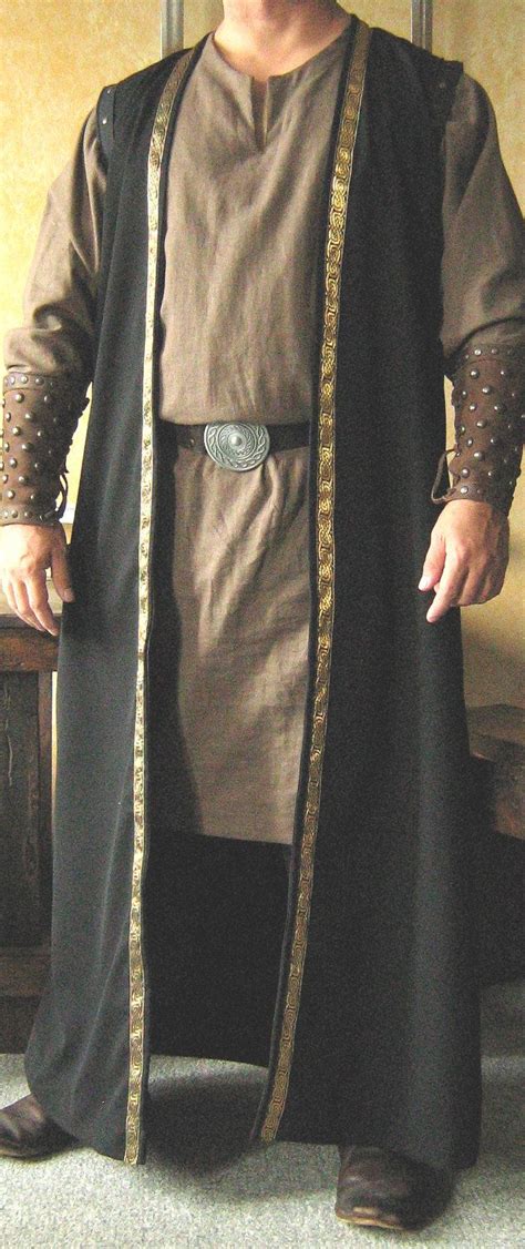 Medieval Celtic Lord King Sleeveless Coat Vest Jacket Etsy Medieval