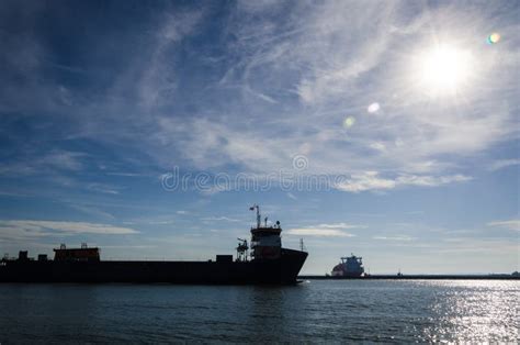 MERCHANT VESSEL stock image. Image of port, freight - 210873269