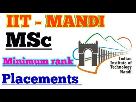 IIT Mandi MSc Admission Placements Carer IIT Mandi MSc Maths YouTube