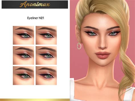 Anonimux Simmer S Eyeliner N21 Sims 4 Cc Makeup Eyeliner Sims