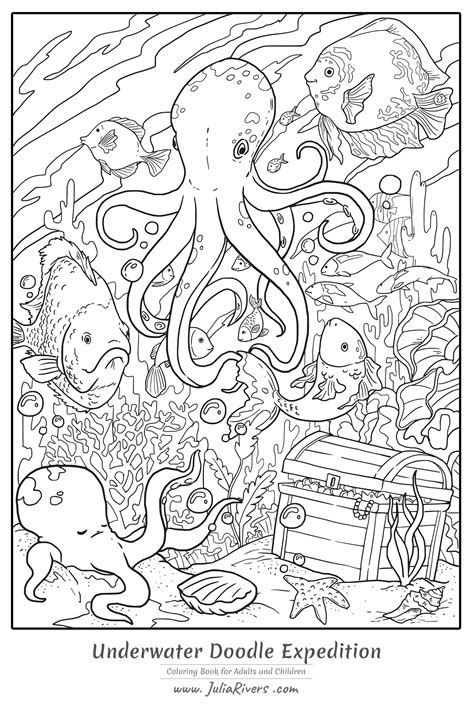 Under The Sea Coloring Pages For Adults Coloring Pages The Best Porn