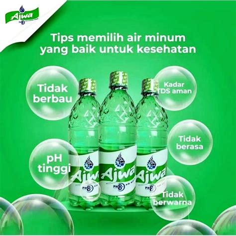 Jual Air Minum Sehat Ajwa Mineral Water Air Minum Sehat PH 8+ Alkali Oksigen Detox Botol 600 ML ...