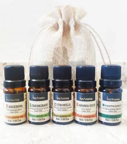 Kit De Aromaterapia Con 5 Aceites Esenciales Via Aroma 100 Pure