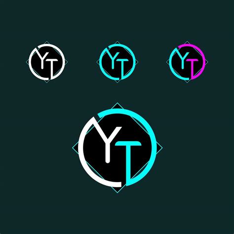 YT trendy letter logo design with circle 25555576 Vector Art at Vecteezy