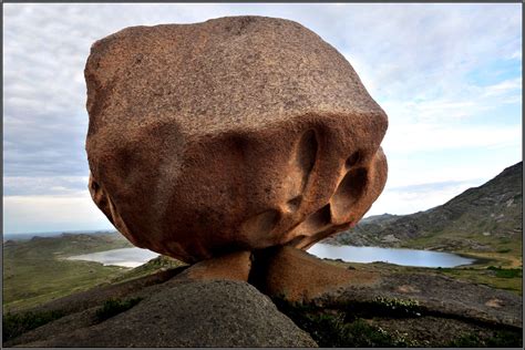 Giant Boulders On The Shore Of Lake Okunki · Kazakhstan Travel And