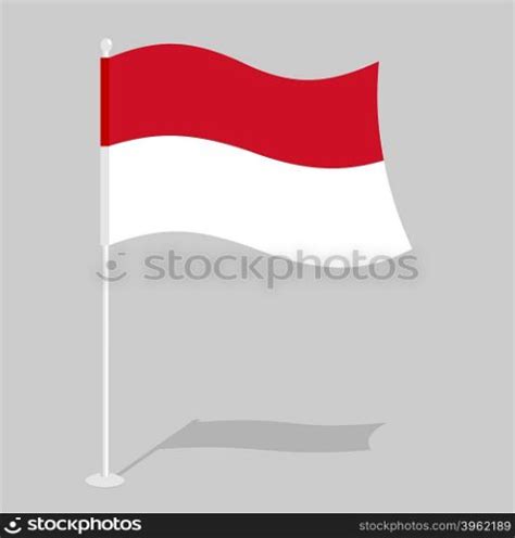 Monaco Flag. Official national symbol of European states. Traditional ...