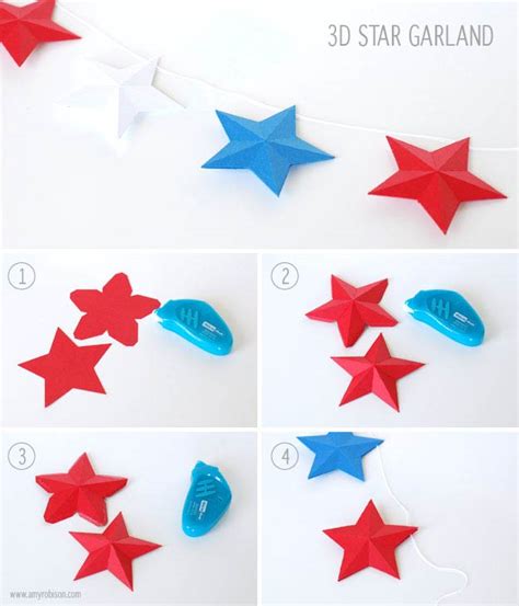 3d Star Garland Tutorial Amy Robison Blog