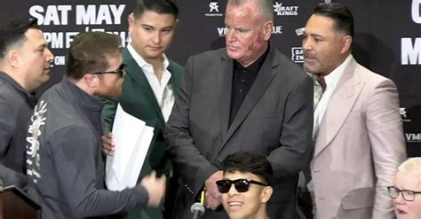 Canelo Alvarez And Oscar De La Hoya Nearly Throw Hands In Heated Press