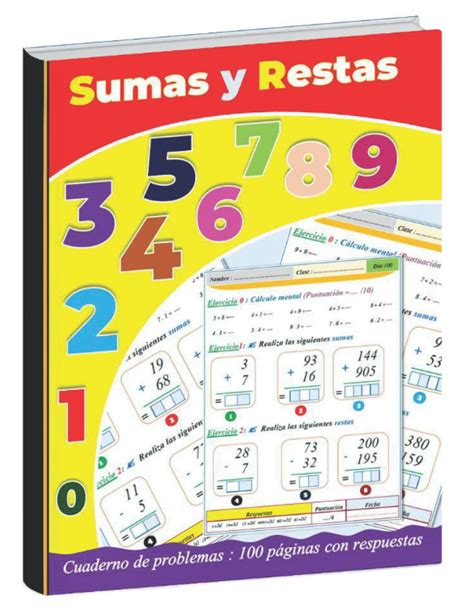 Buy Sumas Y Restas Libro De Práctica De Suma Y Resta Para Niños De 7 A 9 Años Cálculo Mental