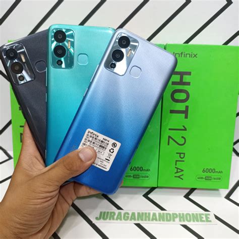 Jual Infinix Hot Play Ram GB Internal GB Hp Second Seken Bekas Blue Batangan