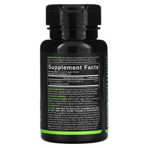 Sports Research Vegan Vitamin D Mcg Iu Veggie Softgels