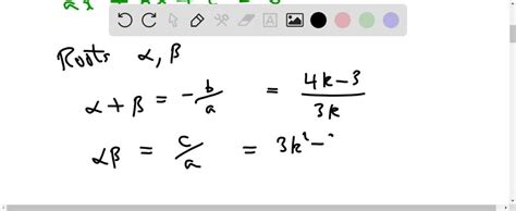 Determine The Value Of K So That The Sum Of The Roots Of The Equation