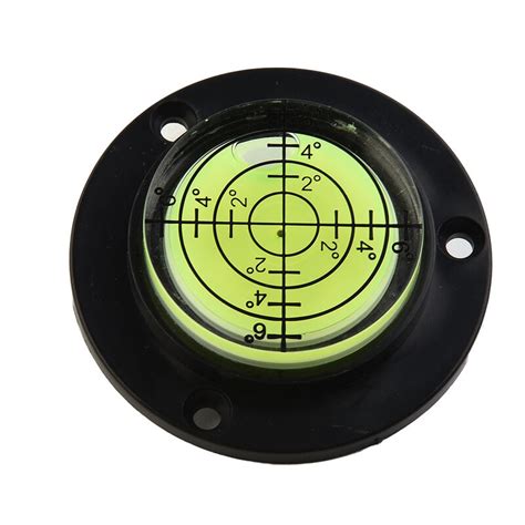 1pcs Spirit Level Precision Circular Meter Bubble Black Inclinometer