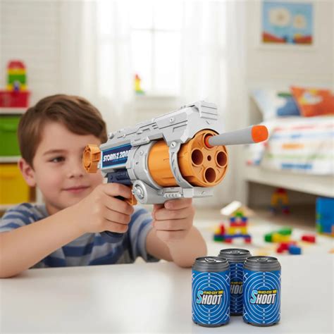 Brinquedo Da Nerf - Pistola Brinquedo Dardos Tipo Nerf com Latinhas de Alvo 12 Peças ...
