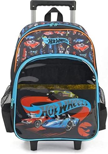 Mochila Rodinhas Luxcel Hot Wheels Preta Amazon Br