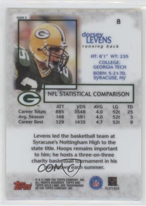 2000 Topps Gold Label Class 2 Dorsey Levens 8 EBay