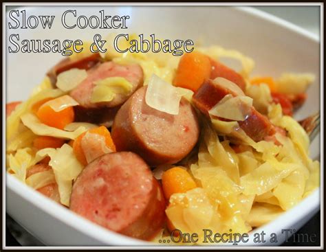 Learning The Ropesone Recipe At A Time Slow Cooker Sausage And Cabbage