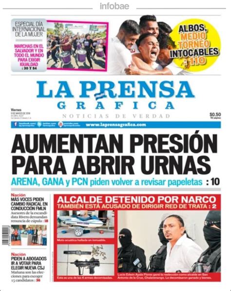 La Prensa Gráfica El Salvador Viernes 09 De Marzo De 2018 Infobae