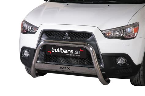 EU INOX Bull Bar Fi63 Z Napisom ASX Mitsubishi ASX 2010 2012