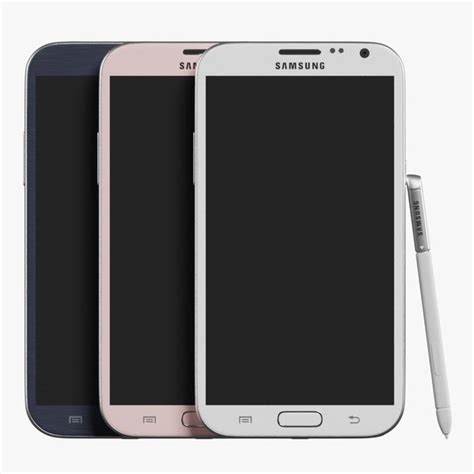 Samsung Galaxy Note Ii All Colors D Turbosquid