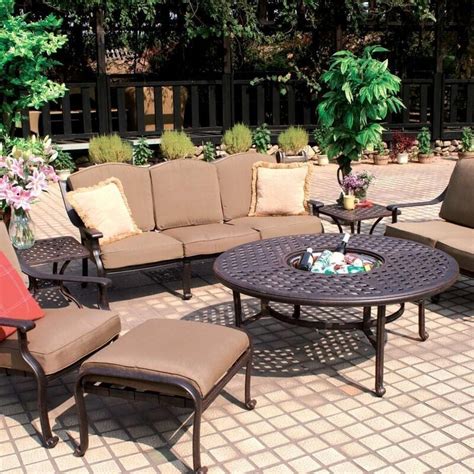 Darlee Ten Star 7 Piece Cast Aluminum Patio Conversation Seating Set