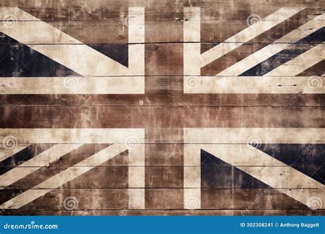 Distressed Dark Worn Background of a Vintage Union Jack National Flag ...