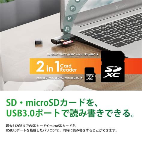 Ugreen マルチカードリーダー スリム Sd Tf 2スロット同時読み書き Usb30 高速転送 Sdhc Microsd Sdxc