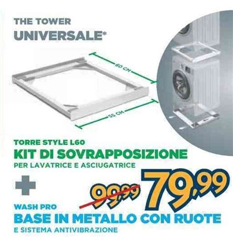 Meliconi Torre Style L Kit Di Sovrapposizione Wash Pro Base In