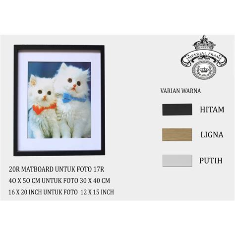 Jual Bingkai Frame Pigura T32 20R 40x50 Cm MatBoard Untuk Foto 17R