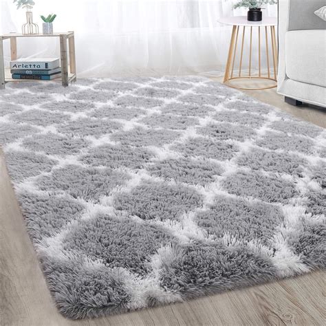 Lochas Shag Area Rug Modern Indoor Plush Fluffy Rugs Geometric Moroccan