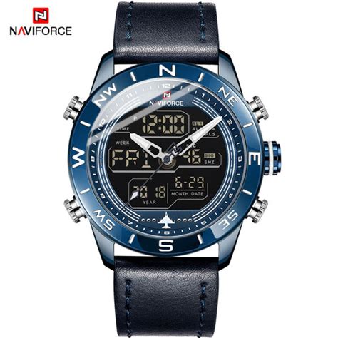 NAVIFORCE Men Sports Watch Waterproof 2023 Multifunction Digital