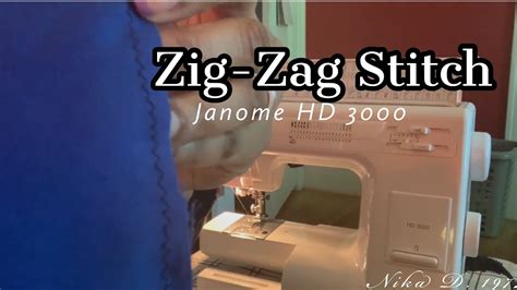 zig zag stitch tutorial janome hd  youtube