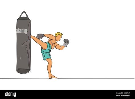 Young Bodybuilder Boxing Bag Cut Out Stock Images And Pictures Alamy