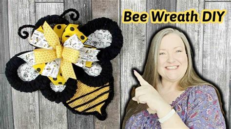 Bee Wreath Diy With Dollar Tree Bee Wreath Form