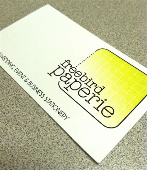 Custom Raised Ink Thermography Business Cards (Front Printing Only)