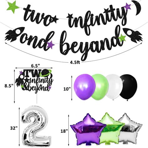 Buy Two Infinity And Beyond Party Decoration Baby Second Birthday