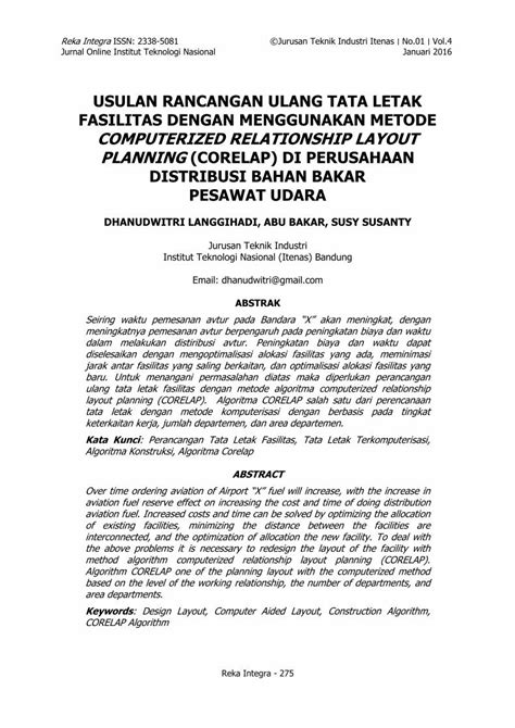 PDF USULAN RANCANGAN ULANG TATA LETAK FASILITAS DENGAN DOKUMEN TIPS