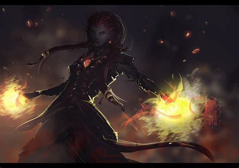 Spitpaintfiresorceress By Justmick On Deviantart