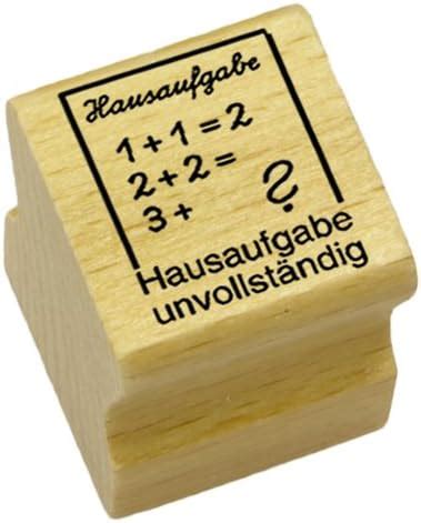 Elbi Lehrerstempel Hausaufgabe Unvollst Ndig Aus Holz K Amazon