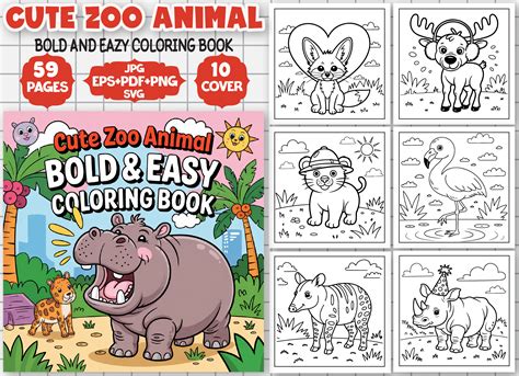 zoo animal colouring book 5