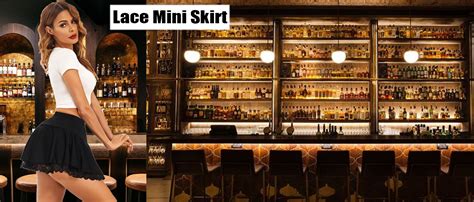 Amazon Avidlove Women Pleated Mini Skirt Sexy Lace Ruffle Solid Skirt Lingerie Short Skirts