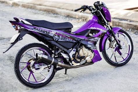 Suzuki Raider R150 Sharp Purple Suzuki Raider R150 Modifikasi Galeri Foto