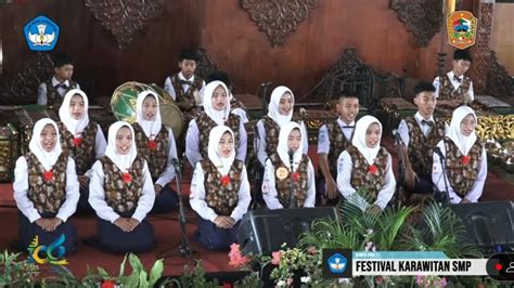 Festival Karawitan SMPN 3 Karanganyar Membawakan Gendhing Tebu Sauyun