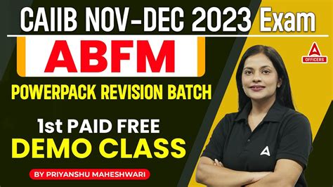 Caiib Nov Dec Exam Abfm Powerpack Revision Batch St Paid