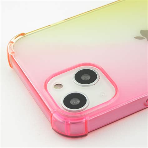 iPhone 15 Plus Case Hülle Gummi Bumper Rainbow mit extra Schutz für