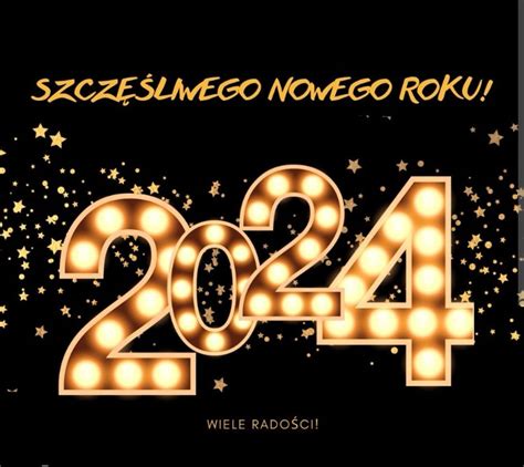 Szczęśliwego Nowego Roku 2024 Wiele Radości Gify i obrazki na