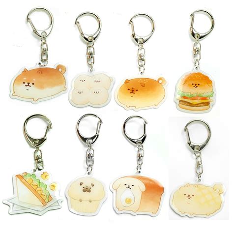 Cute Phone Charm Yeast Ken Toast Yeastken Shiba Dog Keychain Figure 1pc