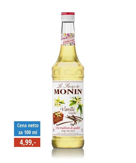 Syrop Monin Wanilia 700ml Sklep APS Glass Bar Supply