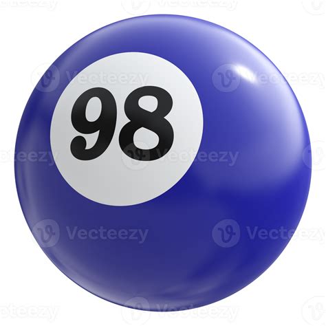 98 Number 3d Ball Blue 36308061 Png