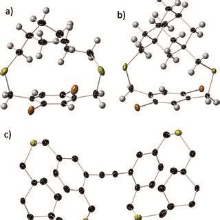 Single Crystal X Ray Thermal Ellipsoid Plots Of A Compound B